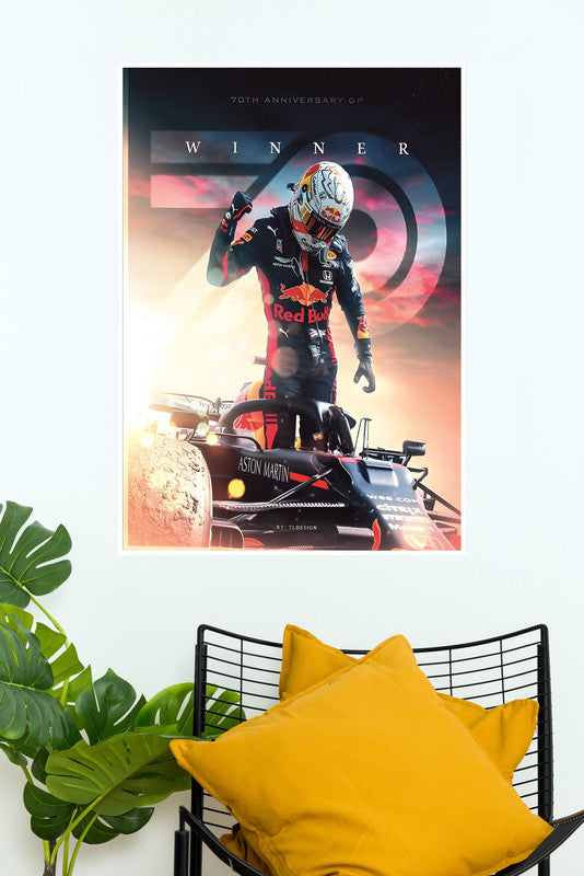 70th Anniversary Grand Prix Poster | formula 1 Posters | Car Posters