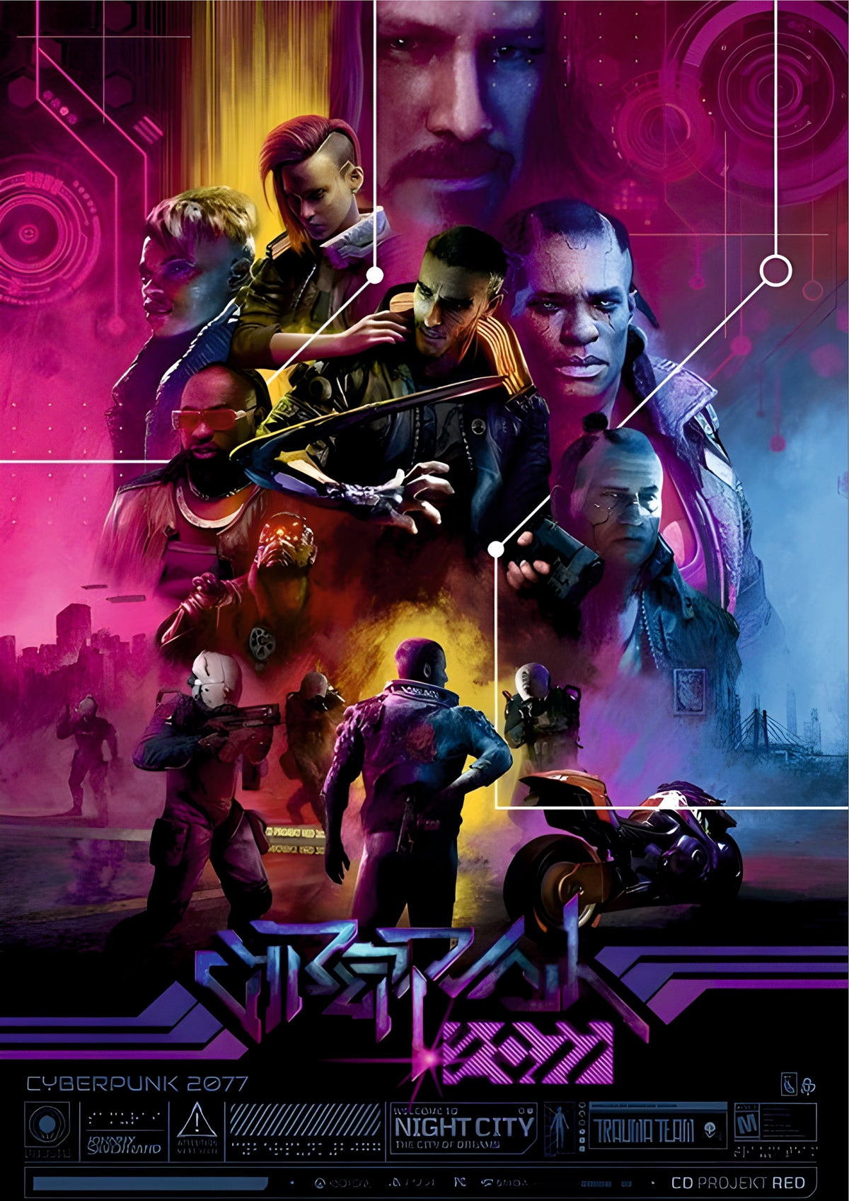 Cyberpunk 2077 Night City Chronicles Poster | Gaming Wall Art (Game Poster)