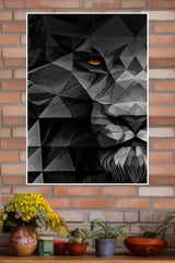 A Beautiful Black and White Art Work of Tiger Poster | Animal Posters