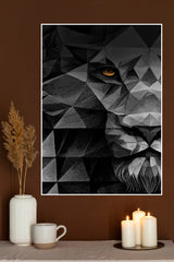 A Beautiful Black and White Art Work of Tiger Poster | Animal Posters