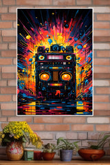 A Colorful Retro Radio Poster | Music Posters