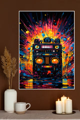 A Colorful Retro Radio Poster | Music Posters