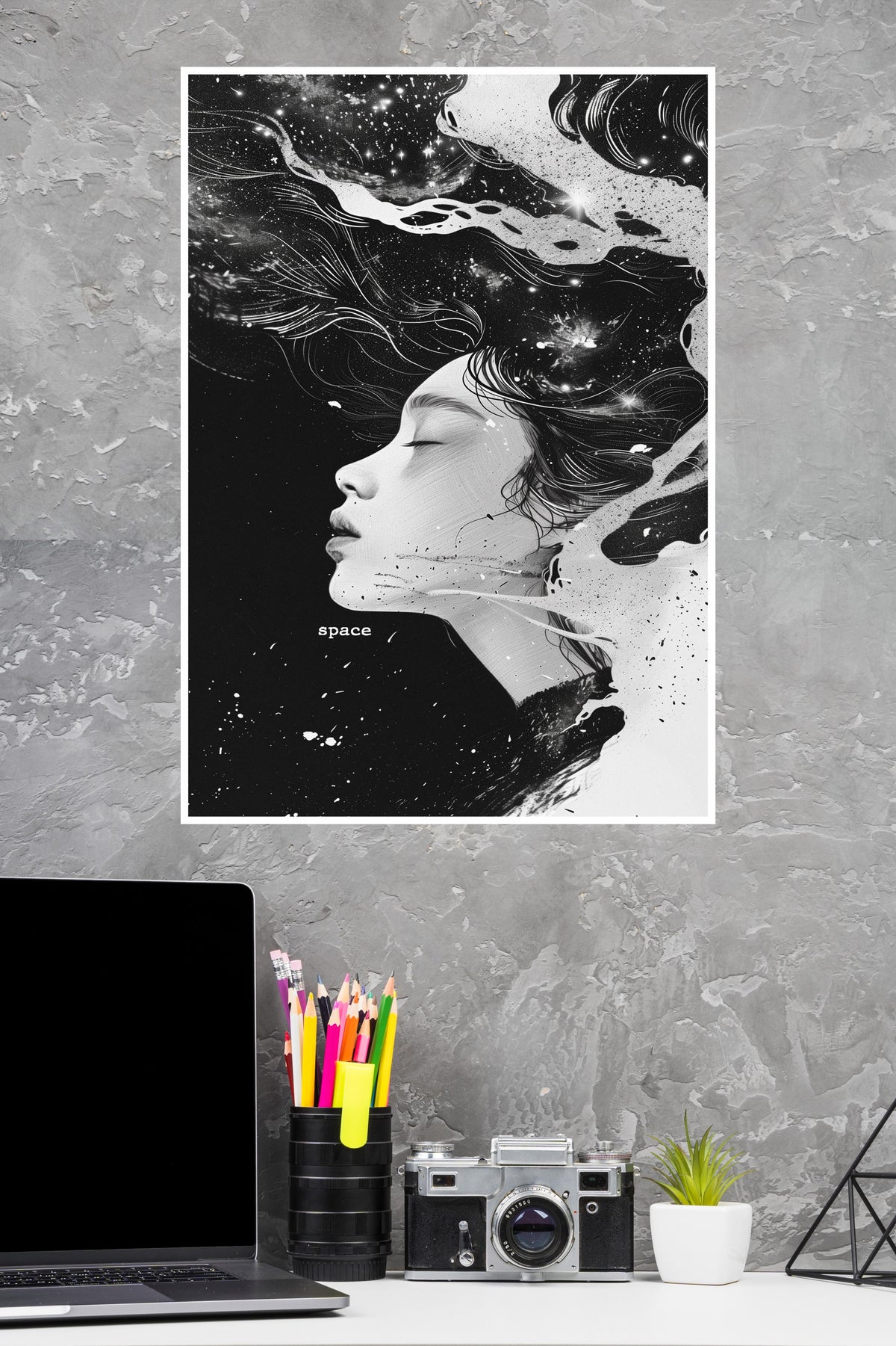 A Girl With long Hair Poster | Art Posters