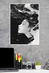 A Girl With long Hair Poster | Art Posters