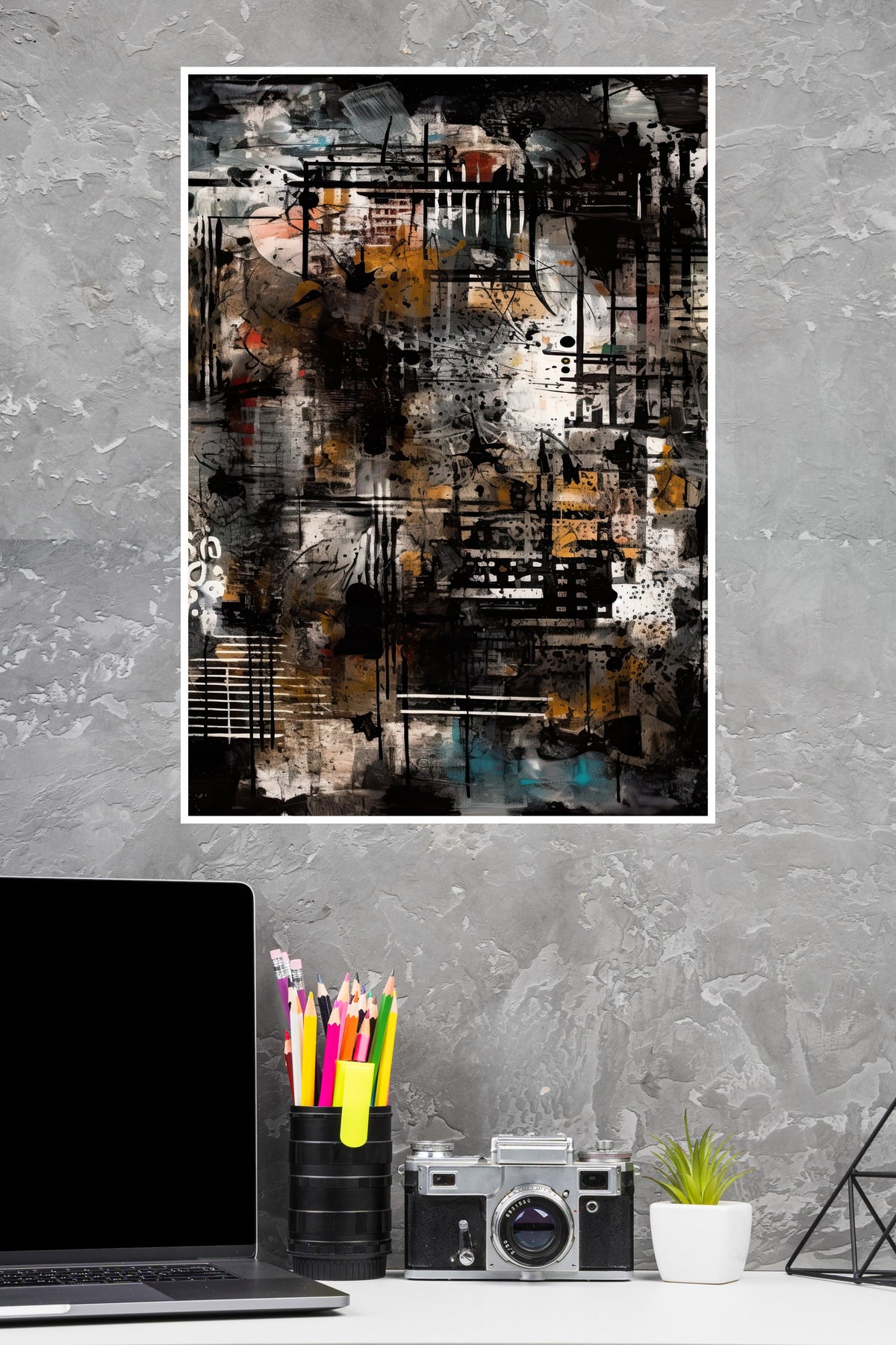 Abstract Black Marble Wall Poster | Art Posters