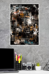 Abstract Black Marble Wall Poster | Art Posters