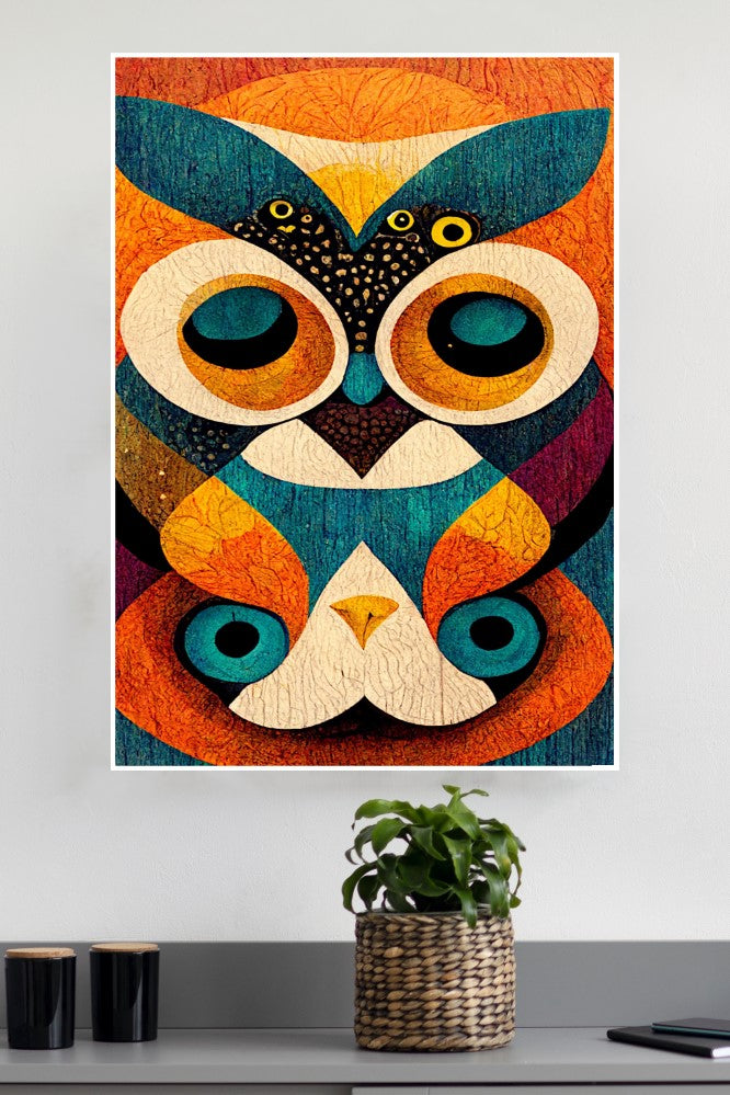 Abstract Owl Poster | Animal Posters