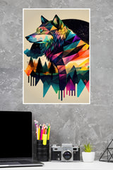 Abstract Wolf Art Poster | Art Posters