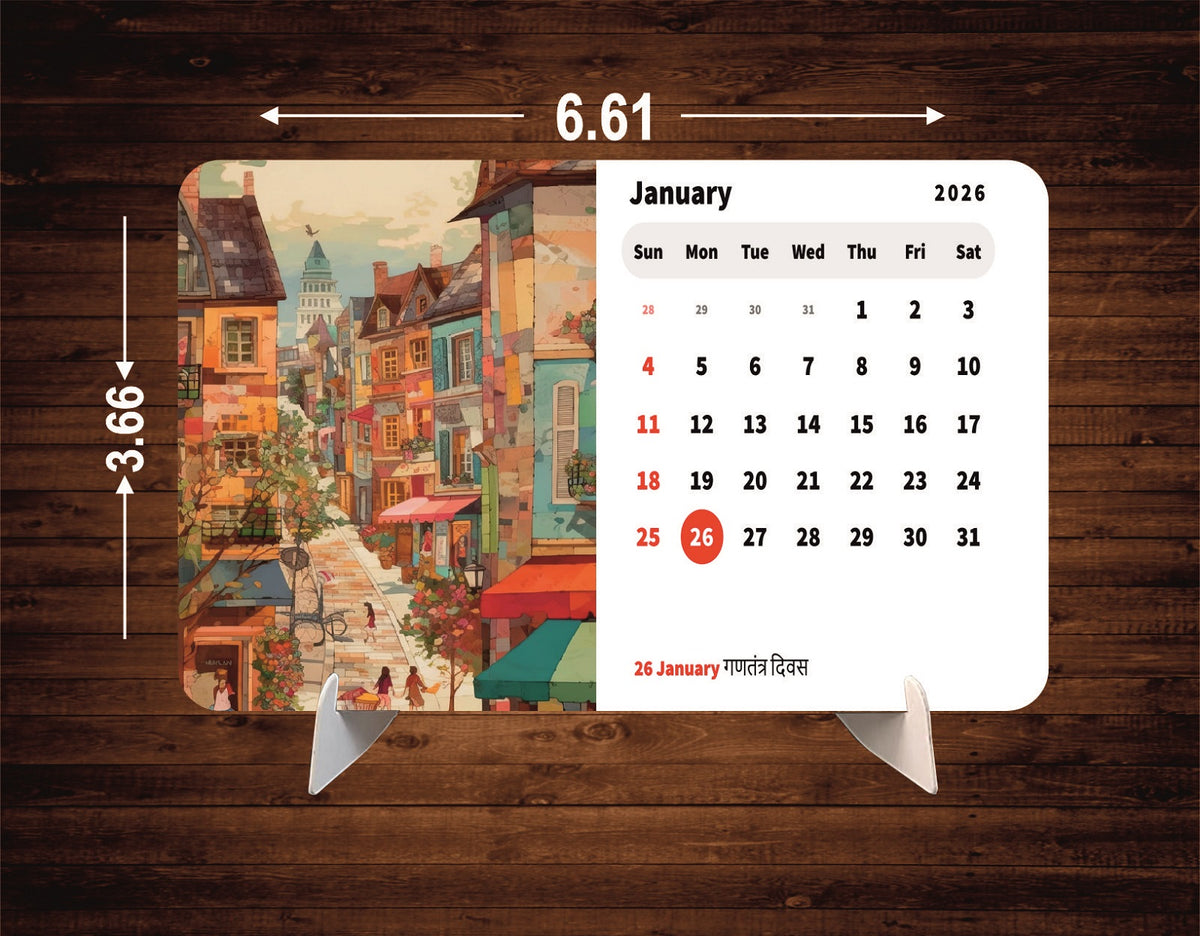Aesthetic Premium Table Desk Calendar – 2026