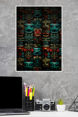 African Totem Tribal Icon Vector Poster | Art Posters