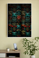 African Totem Tribal Icon Vector Poster | Art Posters