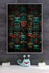 African Totem Tribal Icon Vector Poster | Art Posters
