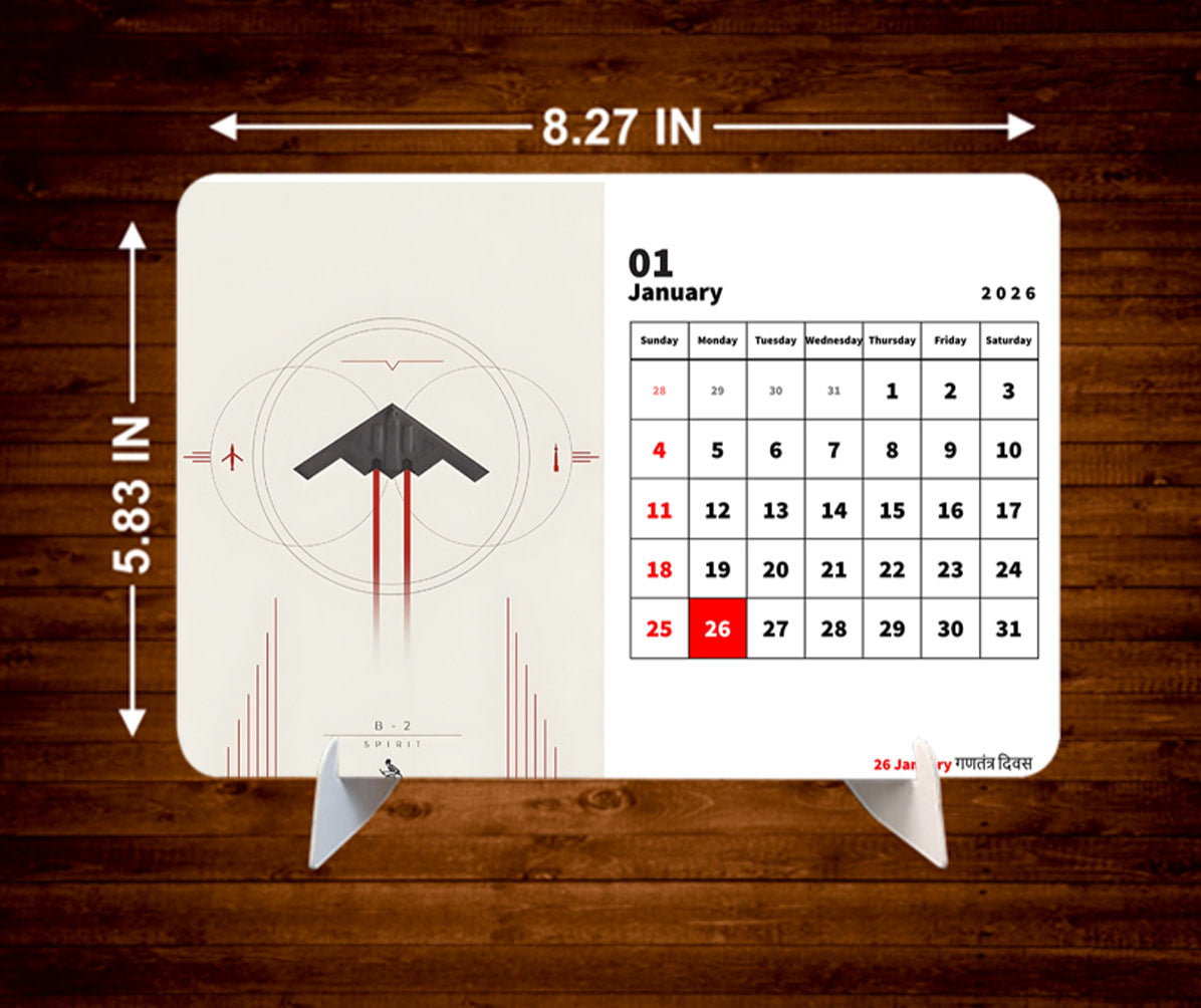 Air FIGHTER PLANE Beast Premium Table Desk Calendar