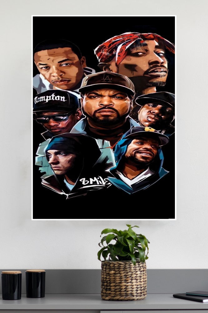 Multi Poster Rapper American Rapper Tupac Shakur Poster | Music Posters – The Poster Valley