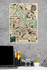 Amsterdam Capital of the Netherlands Poster | Map Posters