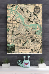 Amsterdam Capital of the Netherlands Poster | Map Posters