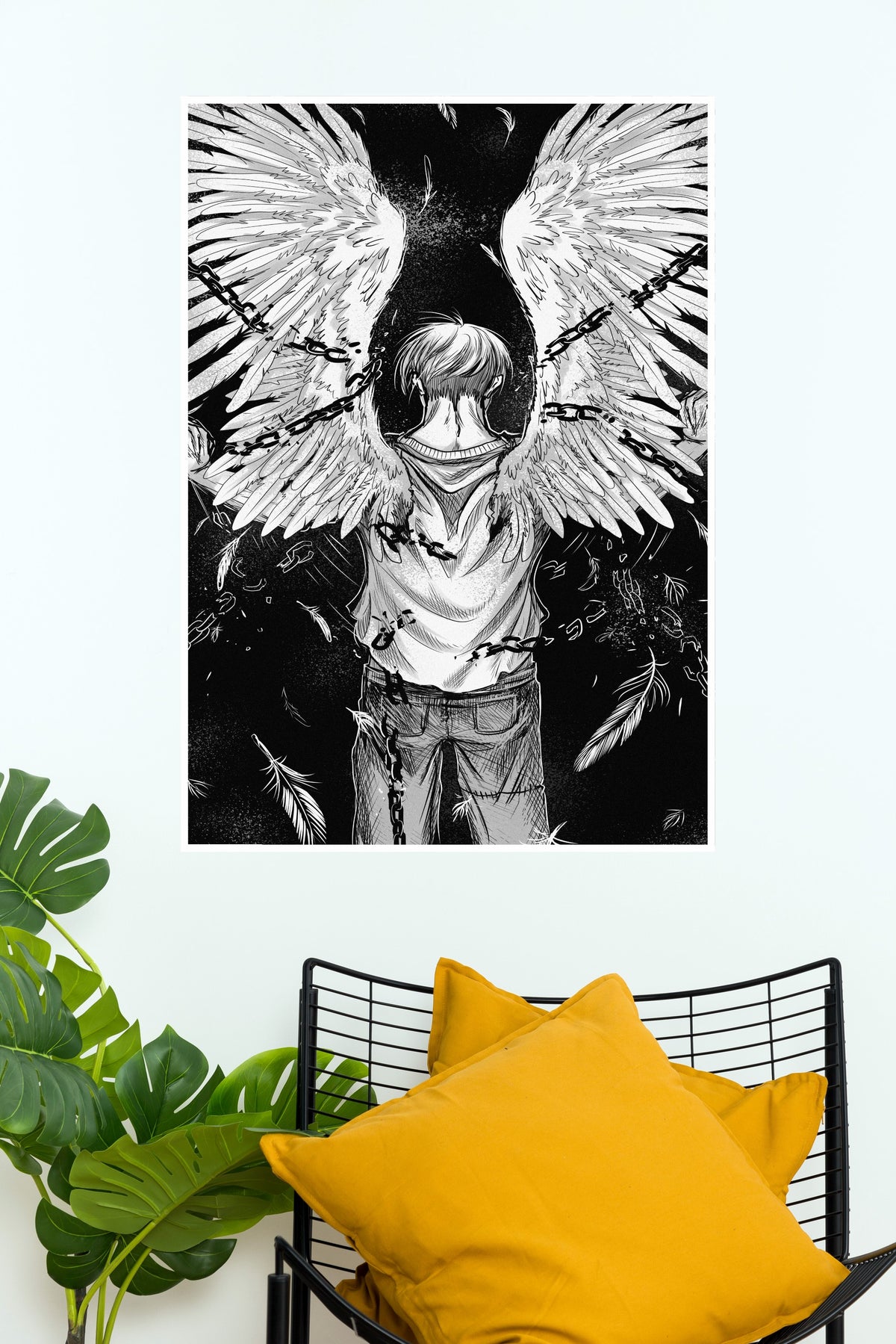 Angel Wings on Boy Poster | Anime Posters