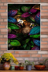 Angry Tiger with Colorful Eye Poster | Animal Posters