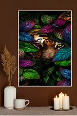 Angry Tiger with Colorful Eye Poster | Animal Posters