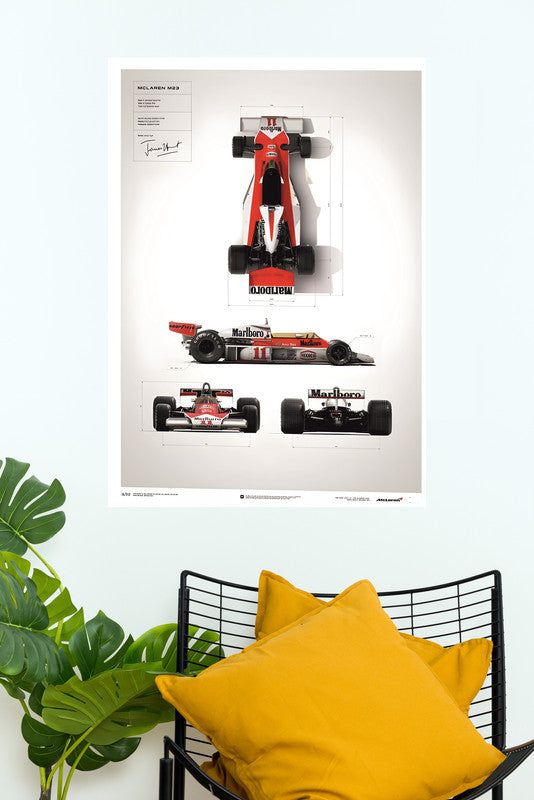 Art Print Mclaren M23 - James Hunt Poster | formula 1 Posters | Car Posters