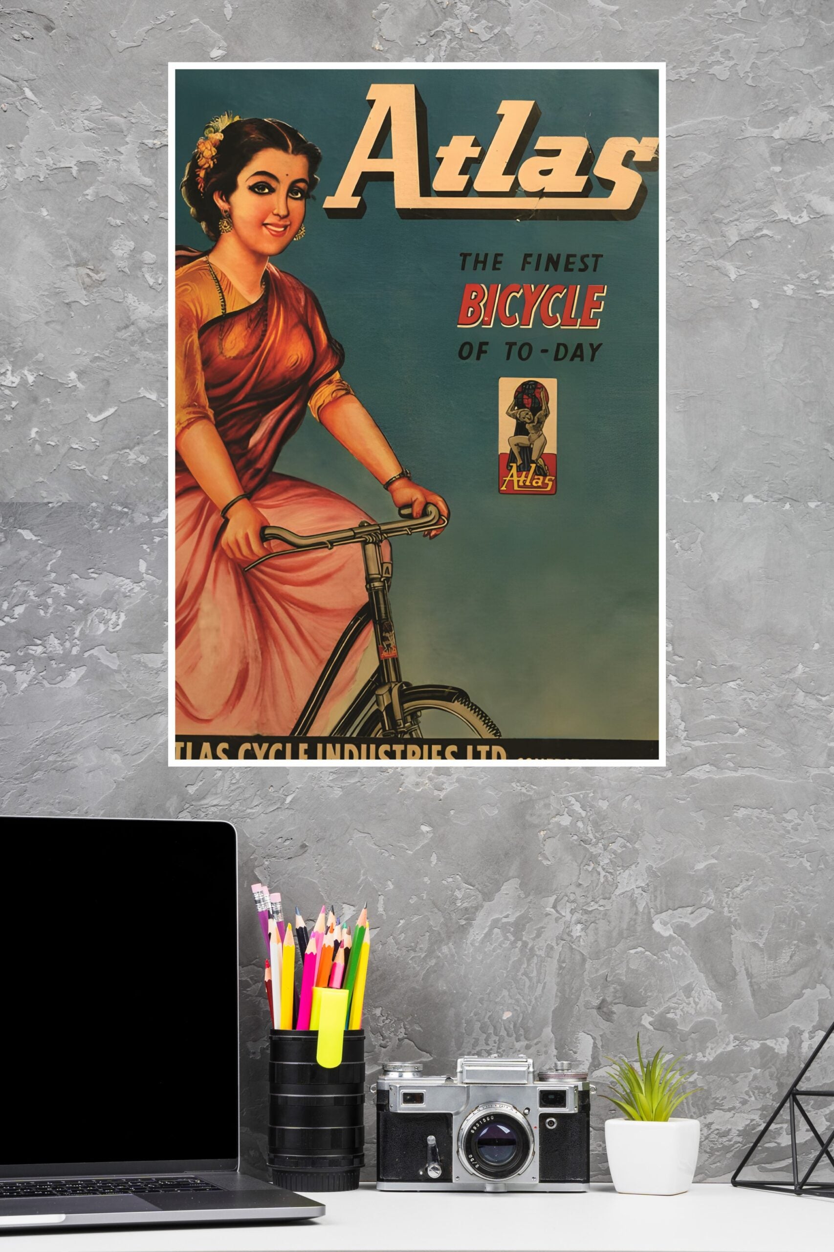 Atlas - The Finest Bicycle of Today Poster | Bollywood Posters