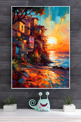 Beach With A Sunset Poster | Art Posters