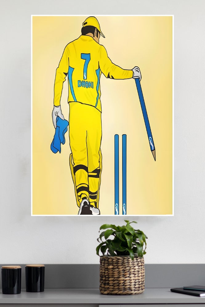 Best Wicket Keeper MS Dhoni Poster | Cricketers Posters | Sports Poster