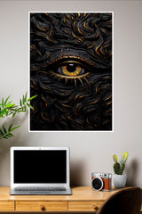 Black and Gold Eye Wall Poster | Eyes Posters