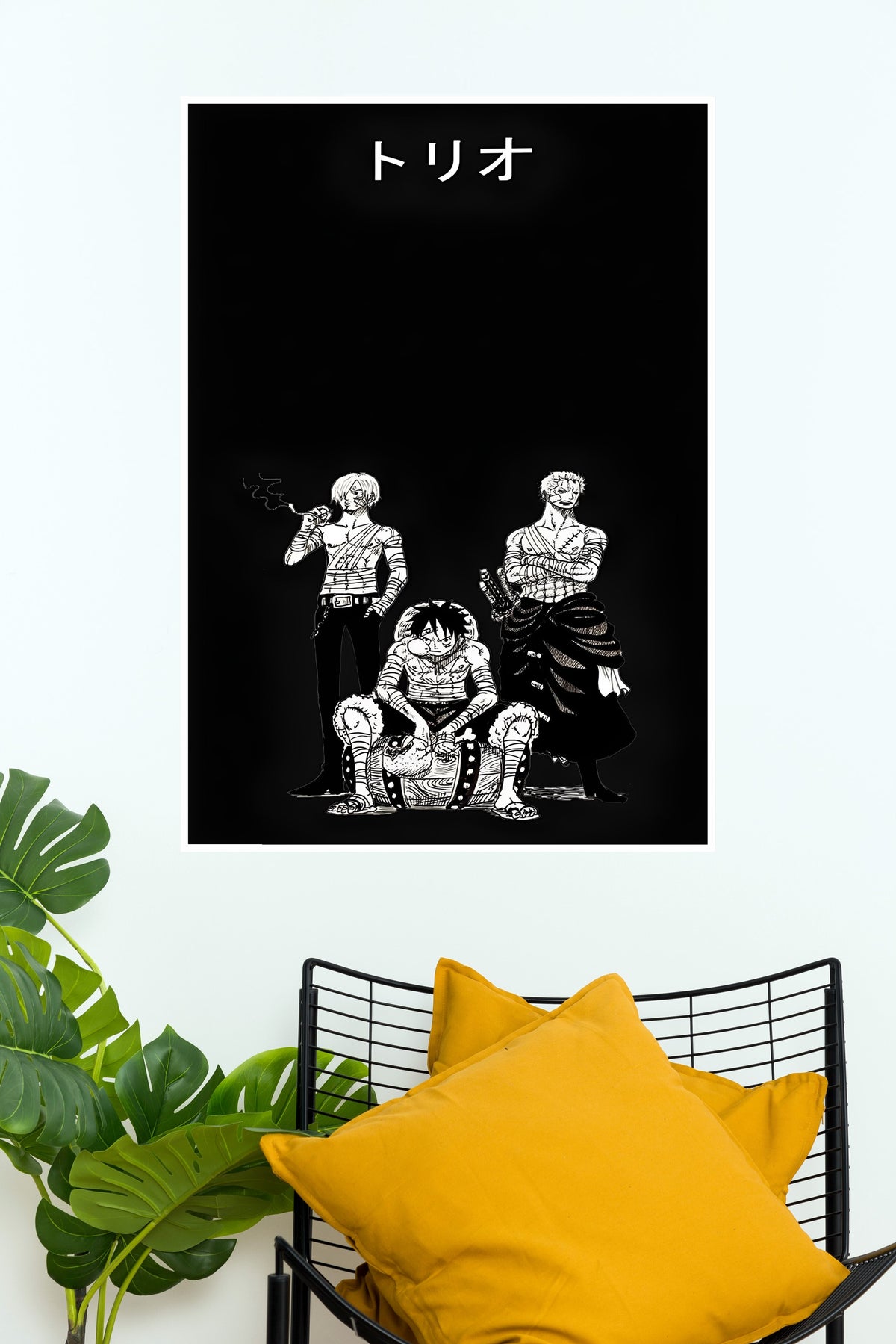 Black & White Monkey D. Luffy Poster | Anime Posters