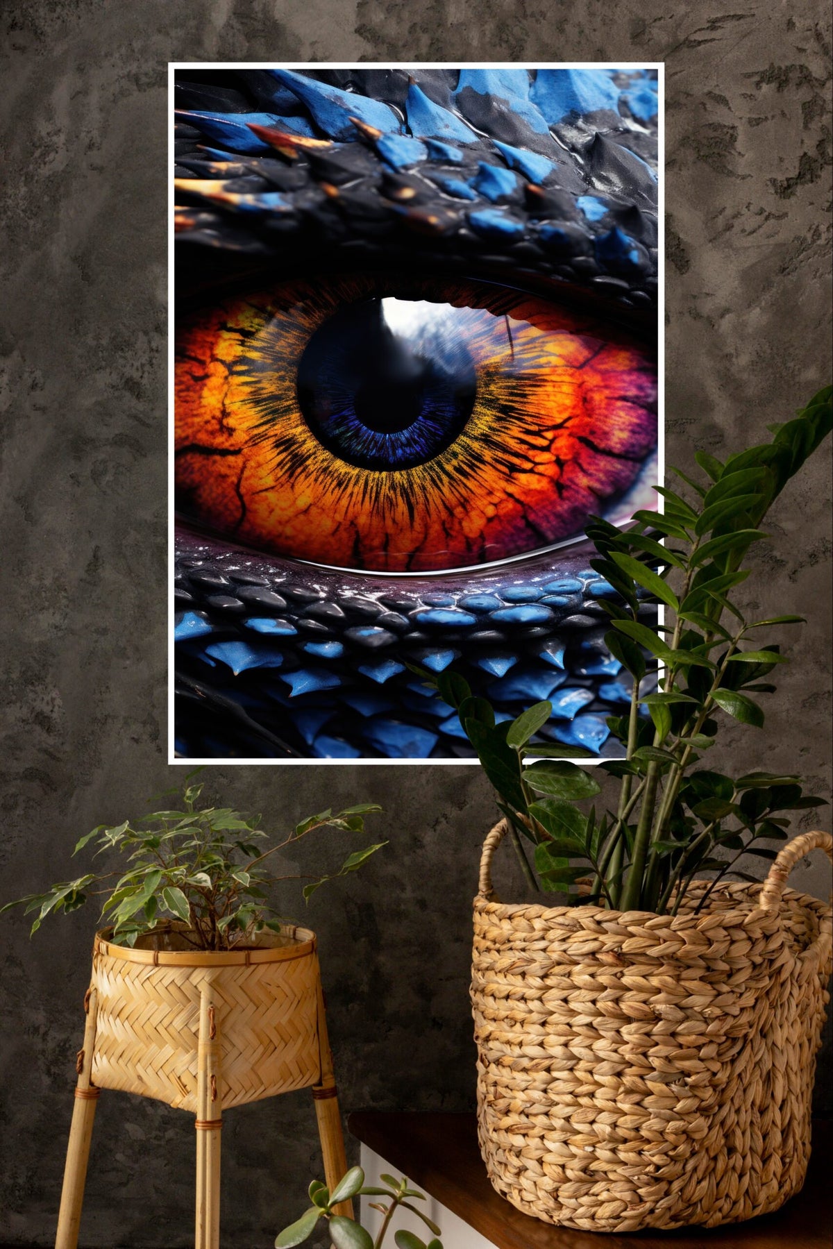 Blue and Red Eye Wall Poster | Eyes Posters