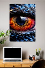 Blue and Red Eye Wall Poster | Eyes Posters