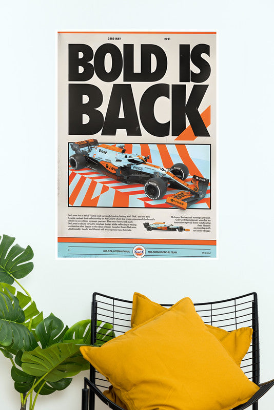 Bold is Black Poster | formula 1 Posters | Car Posters