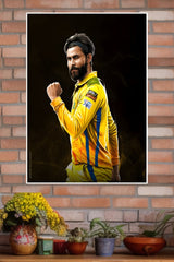 CSK Ravindra Jadeja Poster | Cricketers Posters | Sports Poster