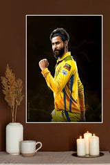 CSK Ravindra Jadeja Poster | Cricketers Posters | Sports Poster