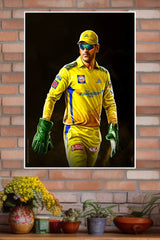 CSK Wicket Keeper Cool MS Dhoni Poster | Cricketers Posters | Sports Poster