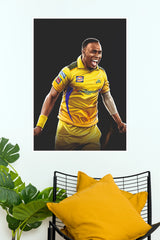 CSK Cricket Legend Poster – Yellow Army Cricket Wall Art(Cricket Poster)