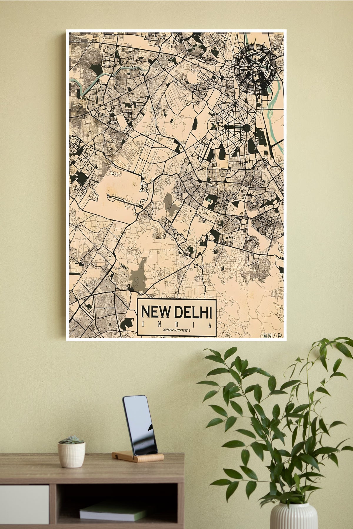 Capital of India New Delhi Poster | Map Posters
