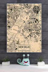 Capital of India New Delhi Poster | Map Posters