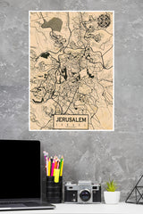 Capital of Israel Jerusalem Poster | Map Posters