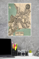Capital of South Africa Cape Town Poster | Map Posters