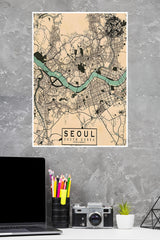 Capital of South Korea Seoul Poster | Map Posters