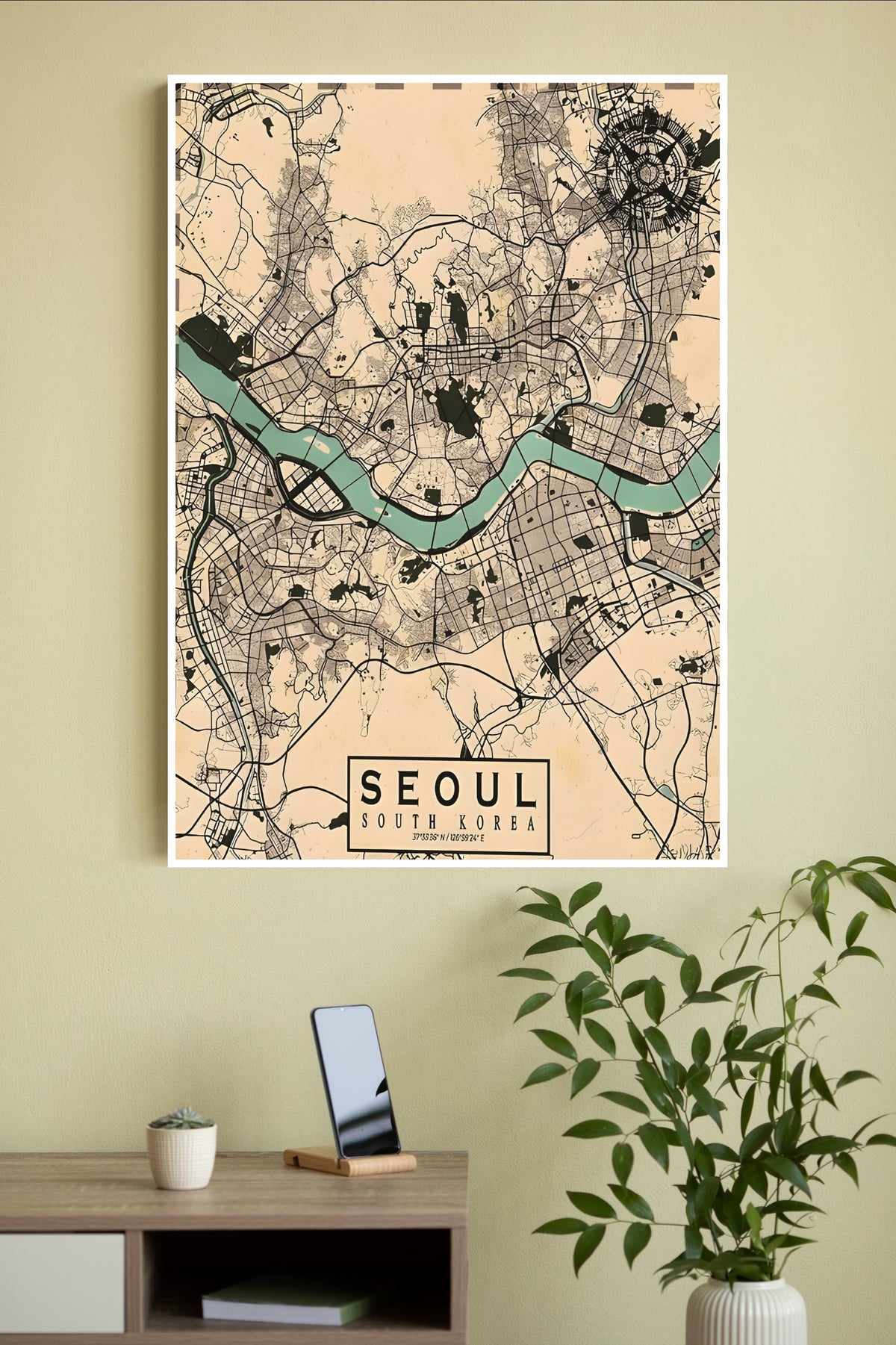 Capital of South Korea Seoul Poster | Map Posters