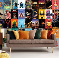90s Cartoon Wall Collage Kit - A4 Size Wall Posters Set