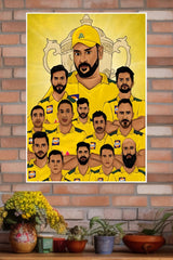 Champions CSK Team Poster | Cricketers Posters | Sports Poster
