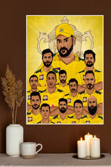Champions CSK Team Poster | Cricketers Posters | Sports Poster