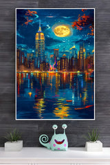 City Of Shadows A Vibrant Skyline Poster | Art Posters