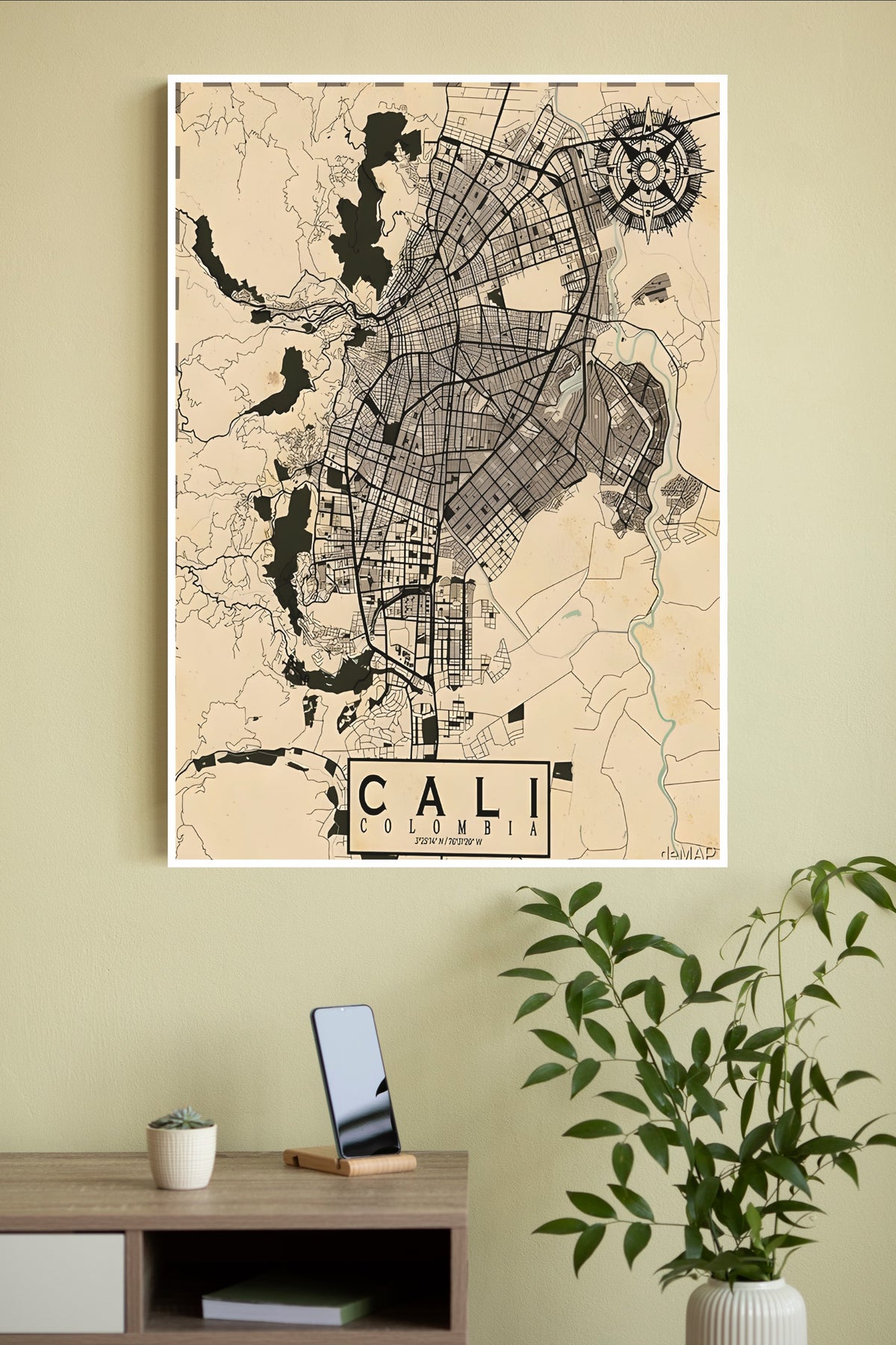 City in Colombia Cali Poster | Map Posters