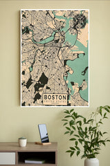 City in Massachusetts USA Poster | Map Posters