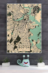City in Massachusetts USA Poster | Map Posters