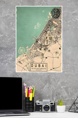 City in the United Arab Emirates Dubai Poster | Map Posters